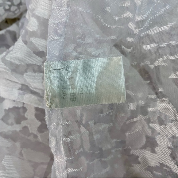 VTG Kaleidoscope Sheer White Burnout Animal Print Blazer Jacket Mesh Sz L - Picture 7 of 7